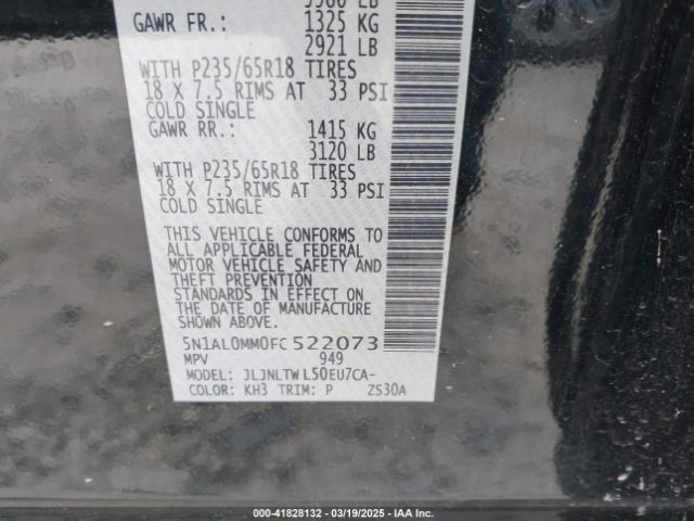5N1AL0MM0FC522073 Infiniti QX60