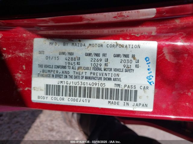 JM1GJ1U53G1409105 Mazda Mazda6 I Sport