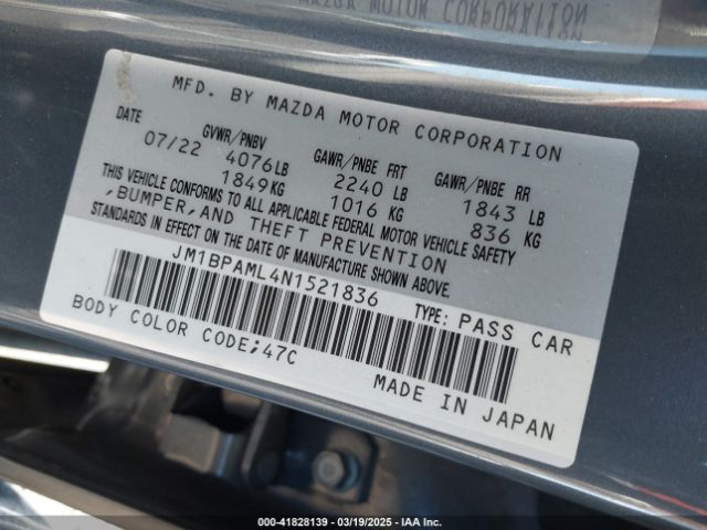 JM1BPAML4N1521836 Mazda Mazda3 Premium