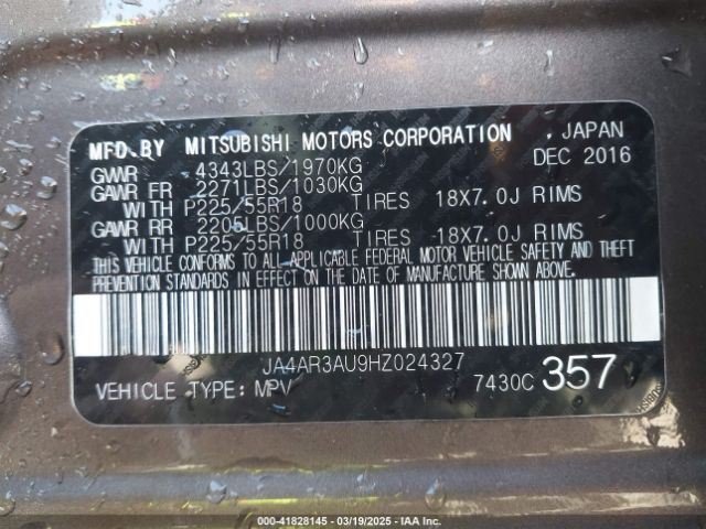 2017 MITSUBISHI OUTLANDER SPORT JA4AR3AU9HZ024327 Photo 8
