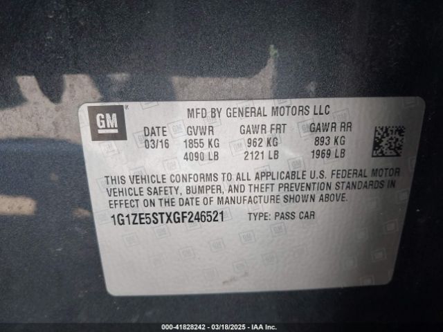 1G1ZE5STXGF246521 Chevrolet MALIBU 1LT