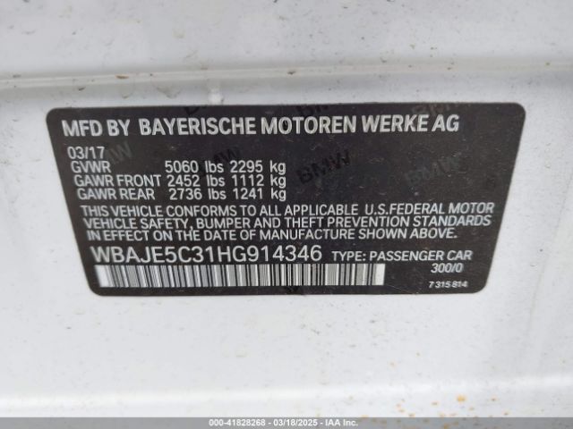WBAJE5C31HG914346 BMW 540I