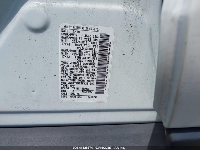 Nissan ROGUE SV 2019 JN8AT2MT4KW261907 Image 9