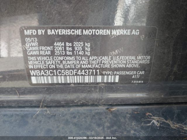 2013 BMW 328I WBA3C1C58DF443711 Photo 8