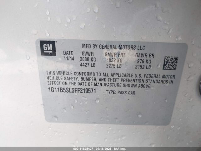 1G11B5SL5FF219571 Chevrolet MALIBU LS