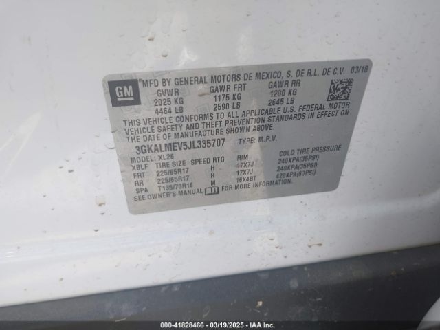3GKALMEV5JL335707 GMC Terrain Sle