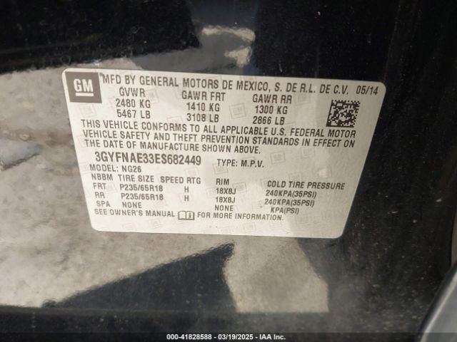 2014 CADILLAC SRX 3GYFNAE33ES682449 Photo 8