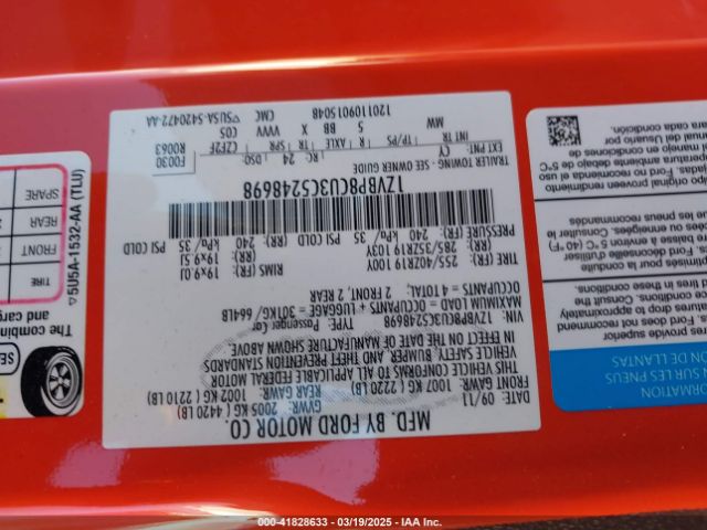 2012 FORD MUSTANG 1ZVBP8CU3C5248698 Photo 8