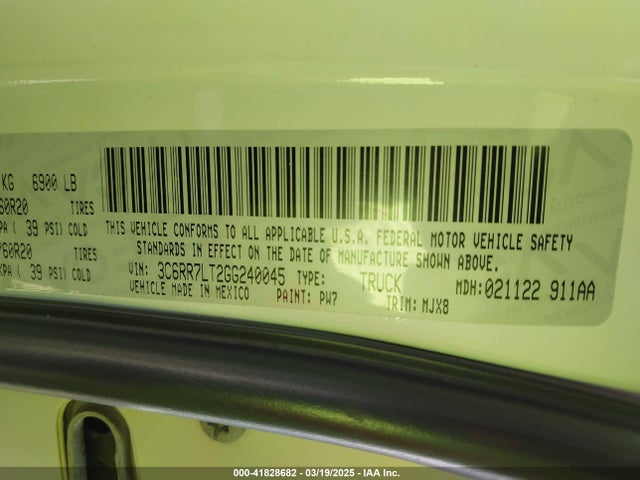 RAM 2016 2016 3C6RR7LT2GG240045 Image 9