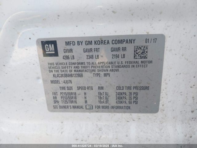 KL4CJASB4HB122868 Buick Encore Preferred