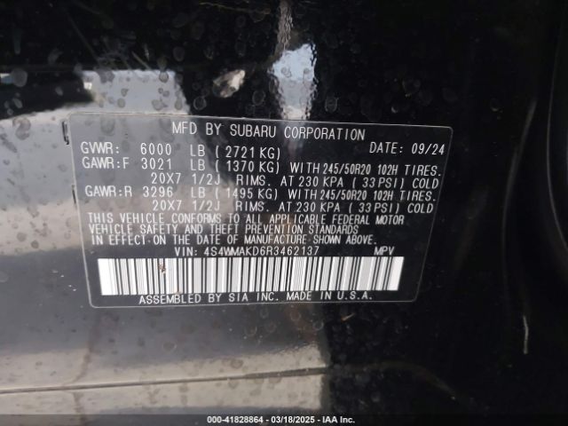 4S4WMAKD6R3462137 Subaru Ascent Onyx Edition Limited 7-passenger