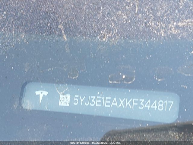 5YJ3E1EAXKF344817 Tesla Model 3 Long Range/mid Range/standard Range/standard Range Plus