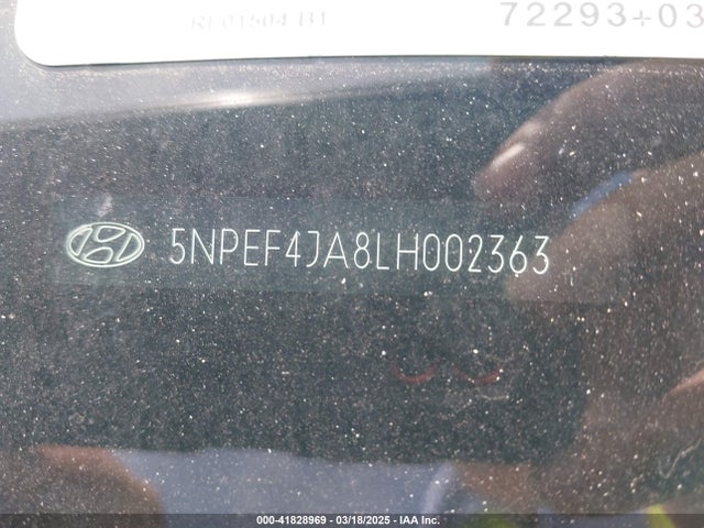 5NPEF4JA8LH002363 Hyundai SONATA SEL