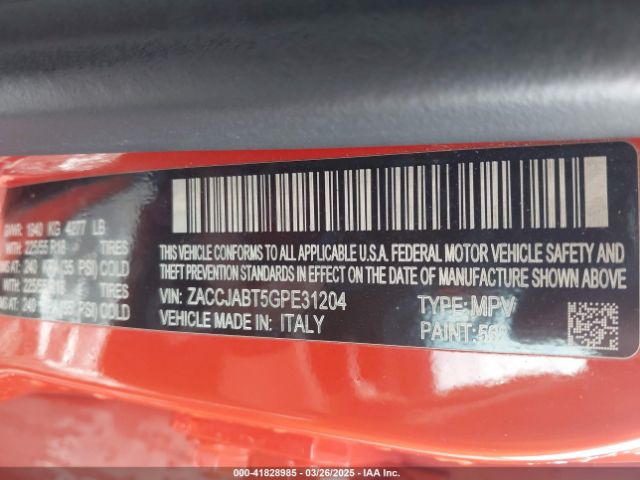 ZACCJABT5GPE31204 Jeep Renegade 75th Anniversary