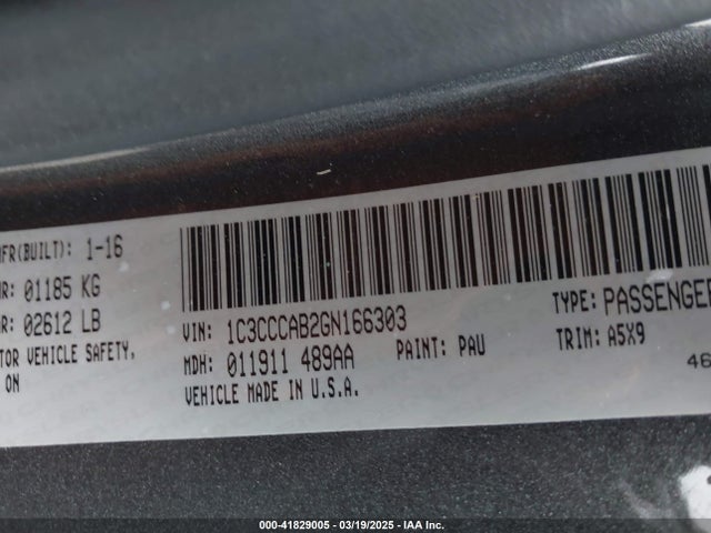 Chrysler 200 Limited 2016 1C3CCCAB2GN166303 Image 9