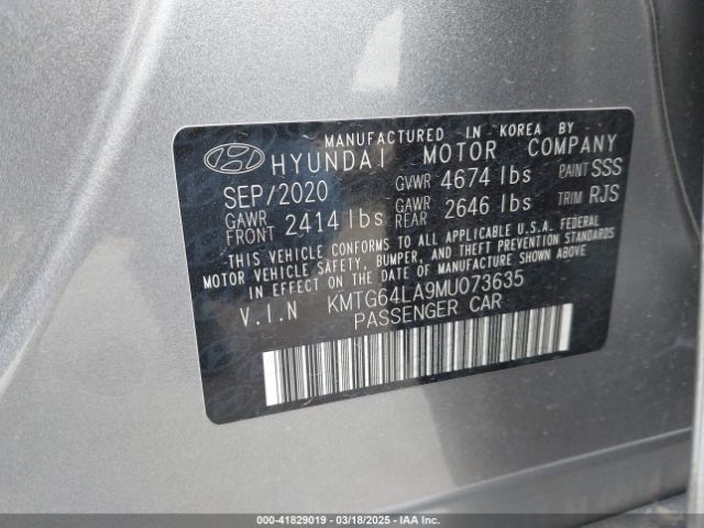 KMTG64LA9MU073635 Genesis G70 2.0t Rwd