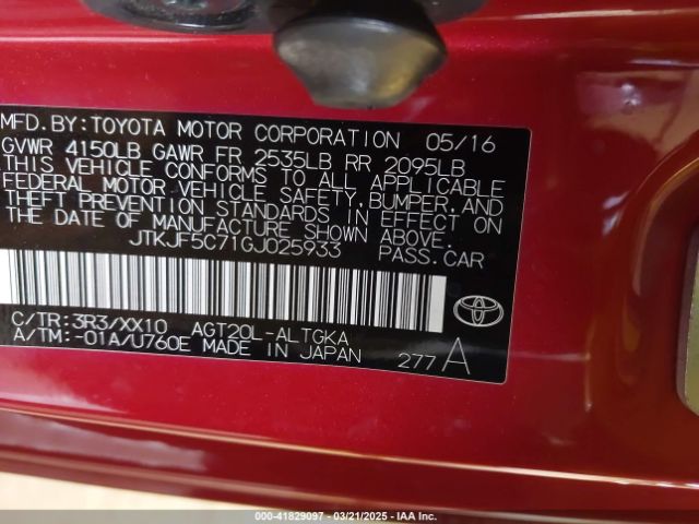 JTKJF5C71GJ025933 Scion Tc Release Series 10.0