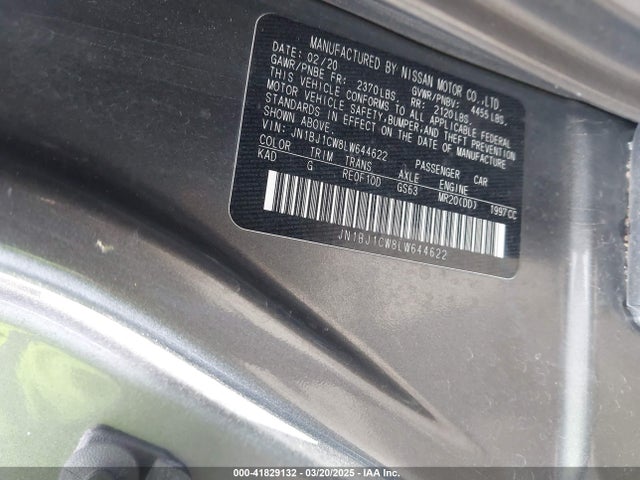 JN1BJ1CW8LW644622 Nissan Rogue Sport S Awd Xtronic Cvt