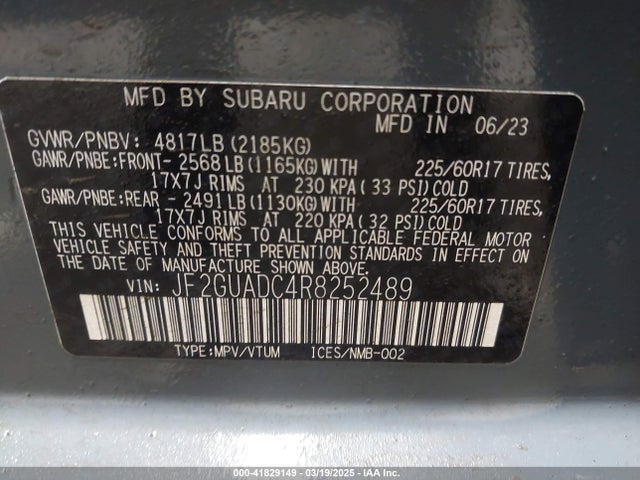 Subaru na 2024 JF2GUADC4R8252489 Image 9