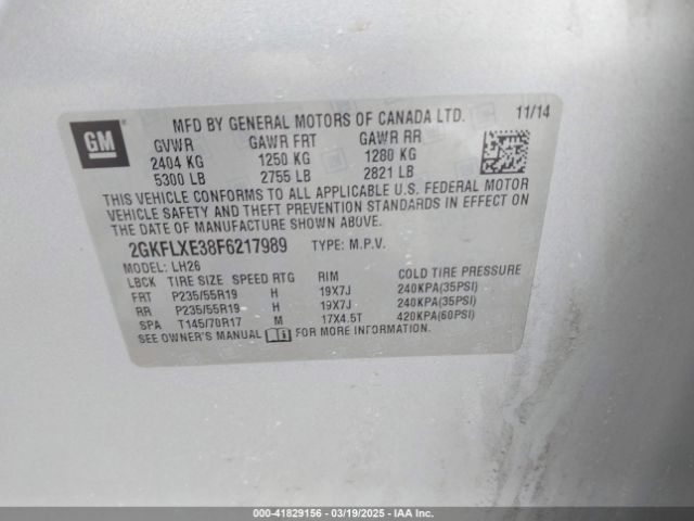 2GKFLXE38F6217989 GMC Terrain Slt-1