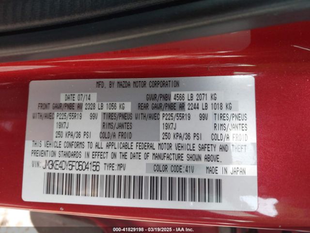 JM3KE4DY5F0504156 Mazda Cx-5 Grand Touring