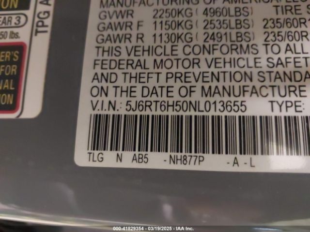2022 HONDA CR-V 5J6RT6H50NL013655 Photo 8