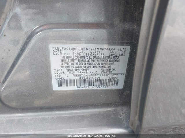 3N1AB7AP7FY269939 Nissan SENTRA S