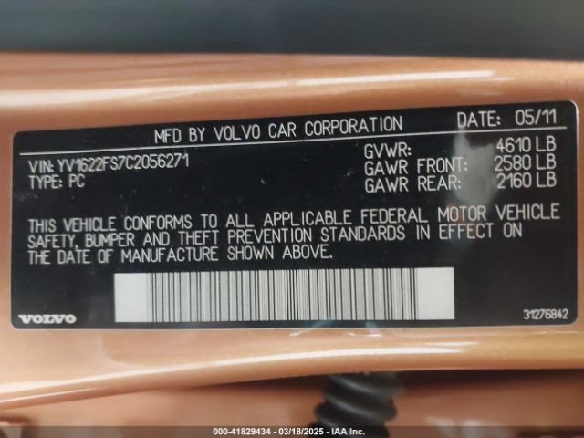 2012 VOLVO S60 YV1622FS7C2056271 Photo 8