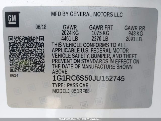 2018 CHEVROLET VOLT 1G1RC6S50JU152745 Photo 8