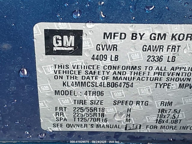 KL4MMCSL4LB064754 Buick Encore Gx Awd Preferred