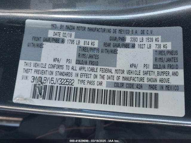 3MYDLBYV5JY322582 Toyota p5v