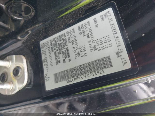 3N6CM0KN7KK711925 Nissan NV200 SV