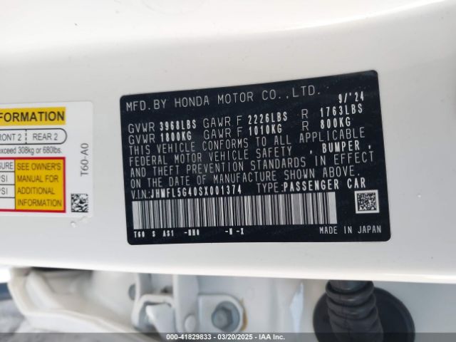 JHMFL5G40SX001374 Honda CIVIC TYPE R