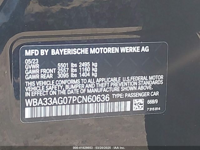 WBA33AG07PCN60636 BMW 530e Xdrive
