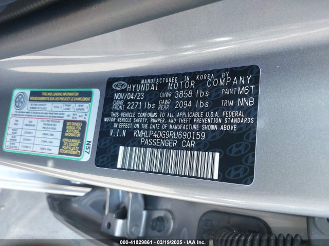 Hyundai Elantra Limited 2024 KMHLP4DG9RU690159 Image 9