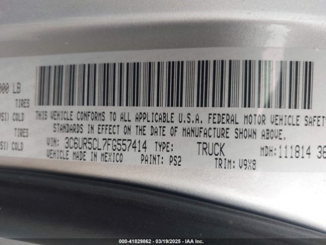 3C6UR5CL7FG557414 RAM 2500 Tradesman