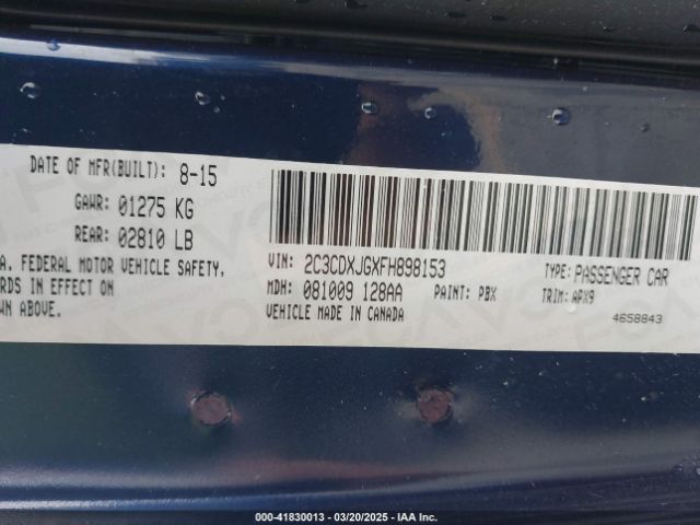 2C3CDXJGXFH898153 Dodge Charger Sxt