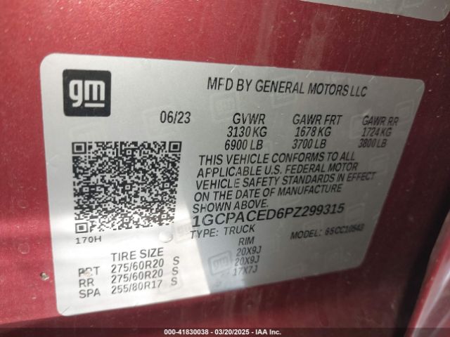 1GCPACED6PZ299315 Chevrolet Silverado 1500 2wd  Short Bed Lt