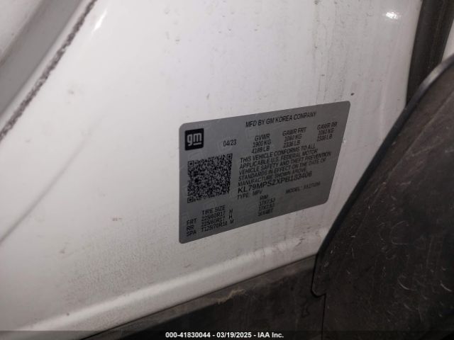 KL79MPS2XPB183406 Chevrolet Trailblazer Fwd Lt
