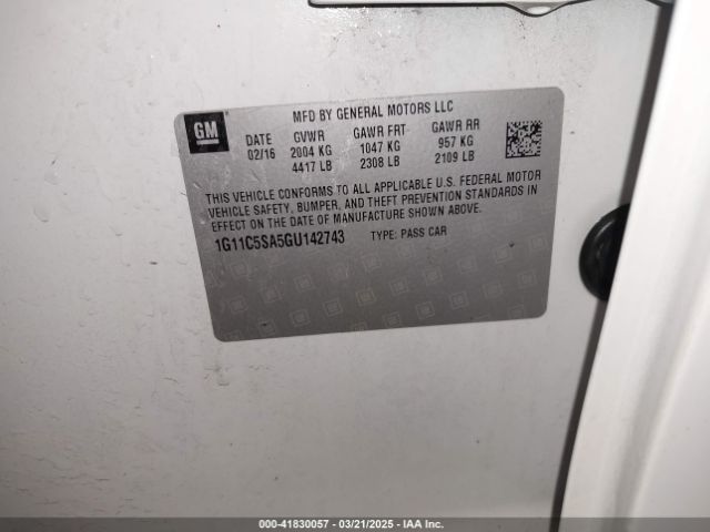 1G11C5SA5GU142743 Chevrolet Malibu Limited Lt