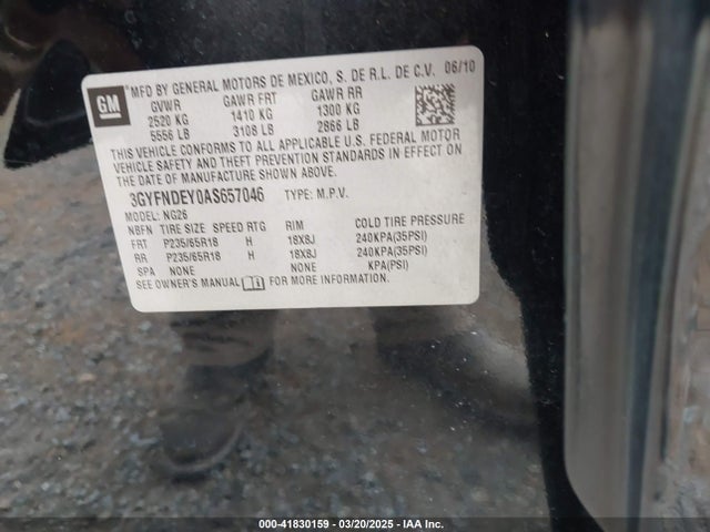 2010 CADILLAC SRX 3GYFNDEY0AS657046 Photo 8