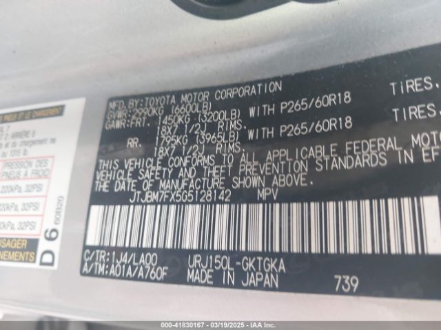 JTJBM7FX5G5128142 Lexus GX 460