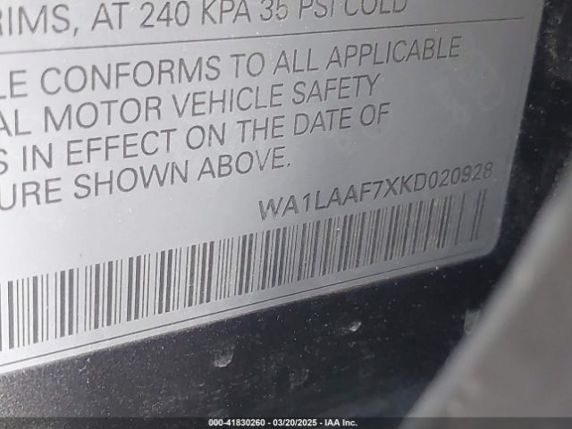 WA1LAAF7XKD020928 Audi Q7 55 Premium/55 Se Premium