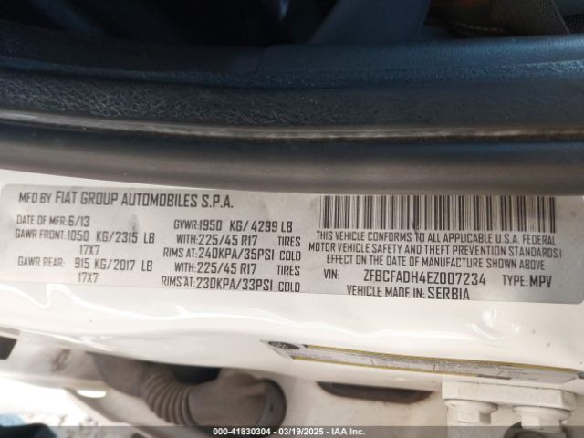 ZFBCFADH4EZ007234 Fiat 500L TREKKING