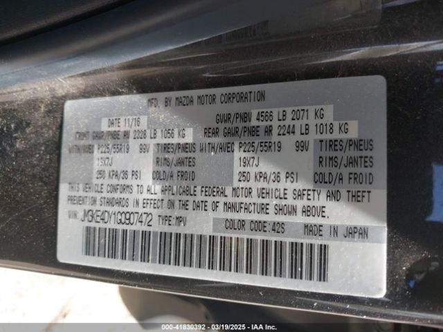 JM3KE4DY1G0907472 Mazda Cx-5 Grand Touring