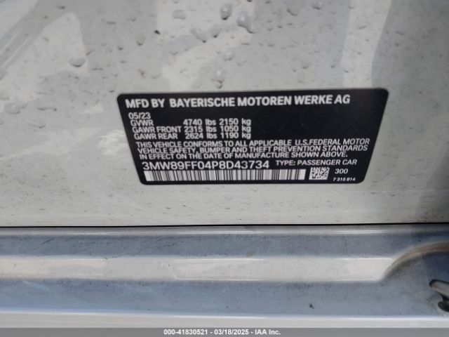 3MW89FF04P8D43734 BMW 330i Xdrive