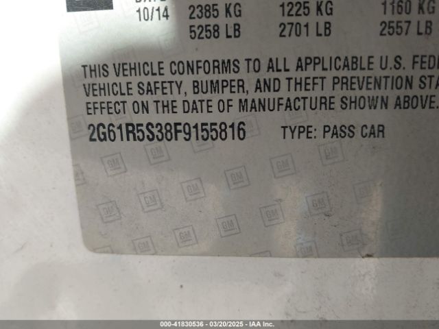 2G61R5S38F9155816 Cadillac Xts Premium