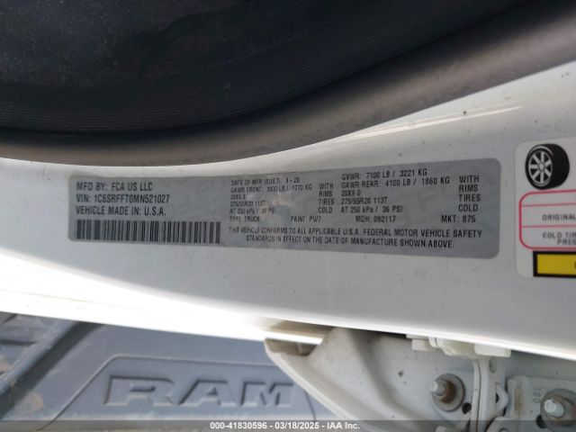 2021 RAM 1500 1C6SRFFT0MN521027 Photo 8