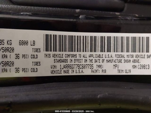 2011 JEEP GRAND CHEROKEE 1J4RR6GT7BC607735 Photo 8