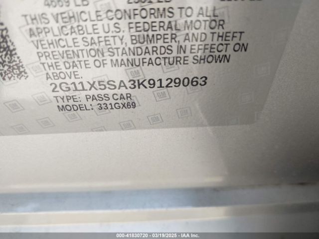 2G11X5SA3K9129063 Chevrolet IMPALA LS